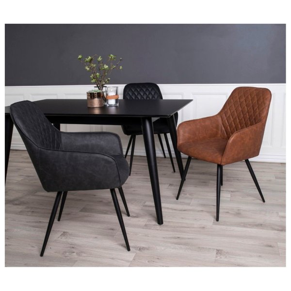 Valgomojo kėdė Harbo, tamsiai pilka