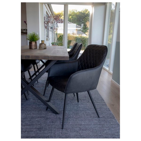 Valgomojo kėdė Harbo, tamsiai pilka