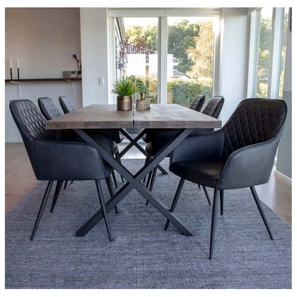 Valgomojo kėdė Harbo, tamsiai pilka