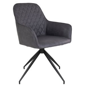 Valgomojo kėdė Harbo sukamoji, tamsiai pilka