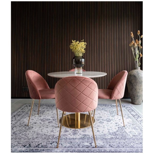 Valgomojo kėdė Geneve, rožinė