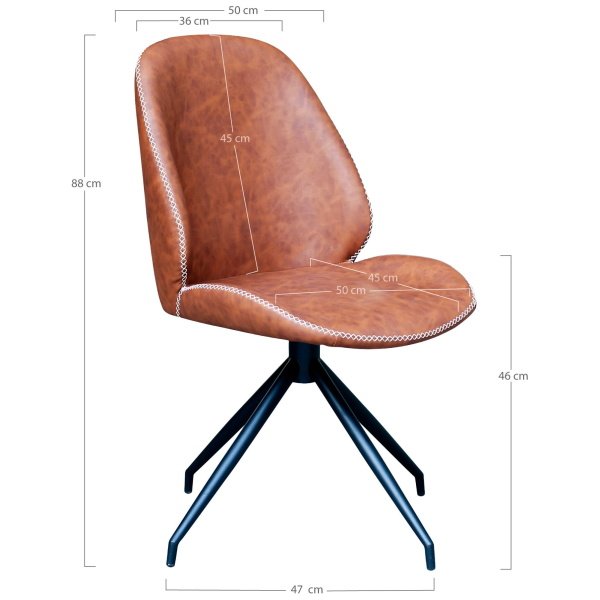 Sukama Valgomojo kėdė Monte Carlo, ruda