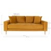 2,5 vietų sofa Lido, garstyčių geltona