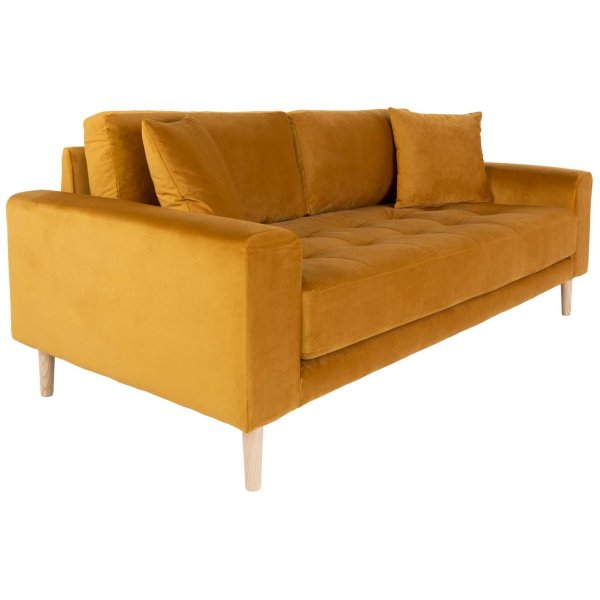 2,5 vietų sofa Lido, garstyčių geltona
