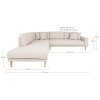 Kampinė sofa  Lido su atviru galu