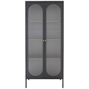 Indauja Adelaide, su banguoto stiklo durelėmis, 80x180 cm (juoda)