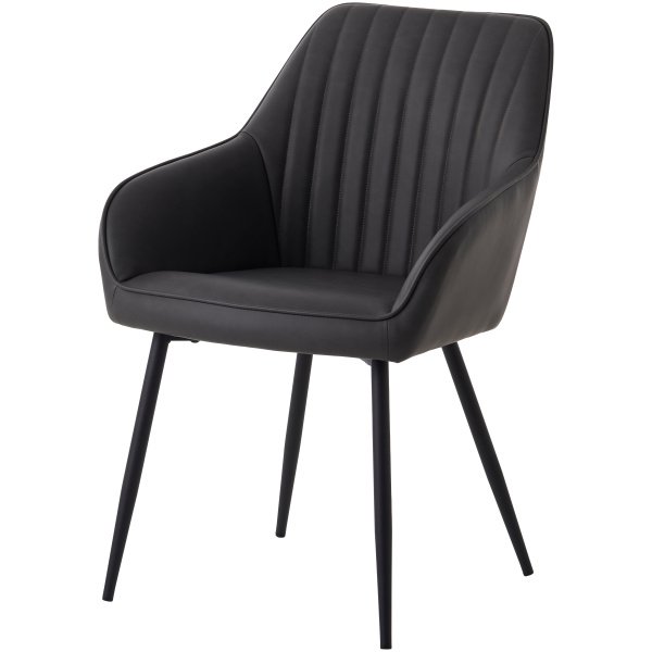 50790002-NOLAN-ARMCHAIR-STRIPE-DARK-GREY-PU_1 Fotelis Nolan