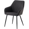 50790002-NOLAN-ARMCHAIR-STRIPE-DARK-GREY-PU_1 Fotelis Nolan