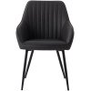 50790002-NOLAN-ARMCHAIR-STRIPE-DARK-GREY-PU_2 Fotelis Nolan