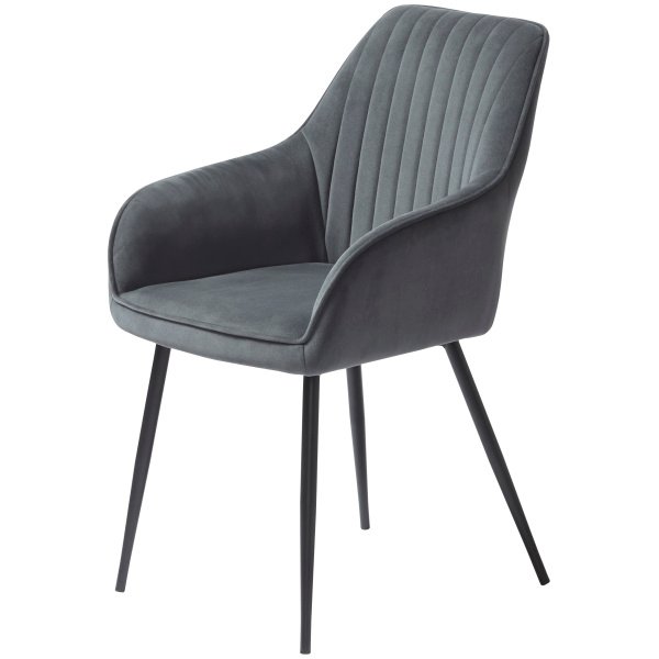 50790004-NOLAN-ARMCHAIR-STRIBE-DARK-GREY-VELVET_1 Fotelis Nolan