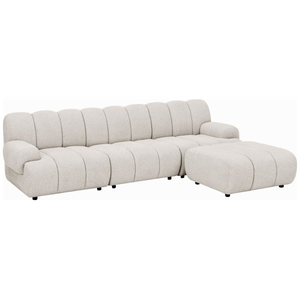 Modulinė sofa Taza 3,5 vietos su pufu