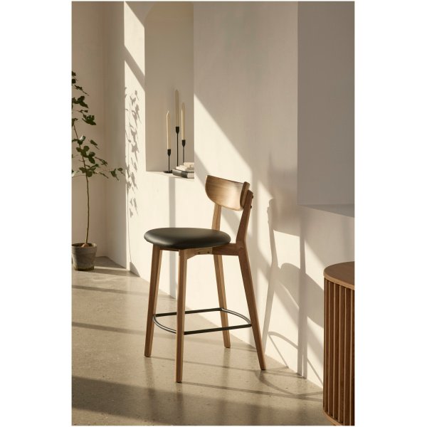 41114202-PERO-COUNTER-STOOL-BLACK-PU_R1 Baro kėdė Pero
